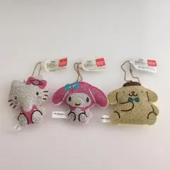 サンリオ　ライトストーンぬいぐるみマスコット　３個セット