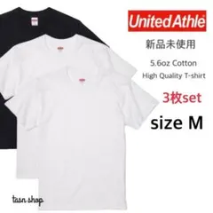 【ユナイテッドアスレ】新品 5.6oz 無地 半袖Tシャツ 白黒 3枚 Mのサムネイル