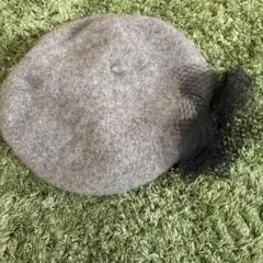 グレー ベレー帽 ネット付き