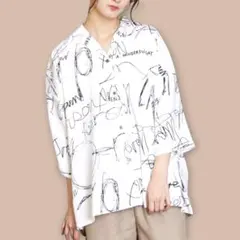 美品✨ Unrelaxing ビックシルエット アロハシャツ 総柄開襟シャツのサムネイル