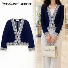 2026年最新】Yves Saint Laurent レディース ノーカラージャケットの