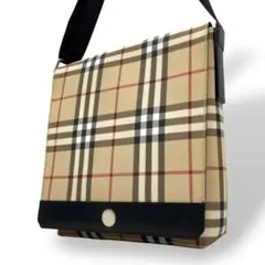 極美品　バーバリー　s87 ノバチェック　PVC ショルダーバッグ　ベージュ