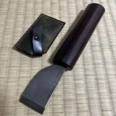 革包丁 ダマスガス鋼　幅30mm シタン木ハンドル