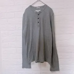 アバクロンビー&フィッチ [S] ヘンリーネック ロンT グレー