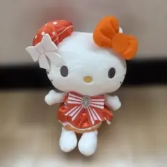 ら*む様 新品未使用【ハローキティ】 ぬいぐるみ オレンジドレス