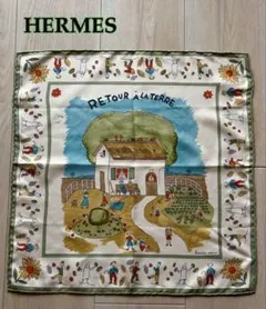 HERMES】カレ 90 スカーフ オートゥイユの五月 シルク100％ - メルカリ