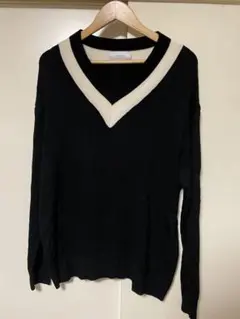 STUDIOUS シルクブレンドvネックチルデンニット サイズ3 ブラック