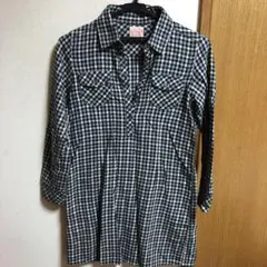 チェックシャツ シャツワンピース　ギンガムチェック　フランネルシャツ