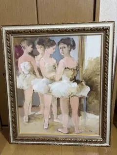 b*n様 ◉真作保証◉日本美術家洋画家〓今井 隆◉出を待つバレリーナ◉油彩画 F