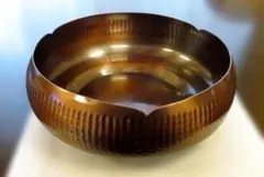 銅製 丸型 菓子入れ ブロンズ色