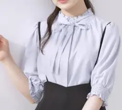 美品✨PINKO ピンコ シアーボウタイブラウス 水玉 ドット 袖フリル 38 