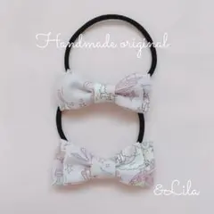 リバティ　ヘアゴム　ヘアクリップ　パッチンピン　ボンポワン