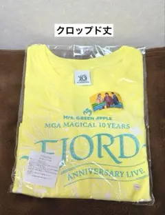 Mrs. GREEN APPLE フィヨルド グリッターロゴTシャツ クロップド