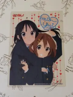 秋山澪＆平沢唯 ジャンボカードダス(クリアプレート) けいおん！