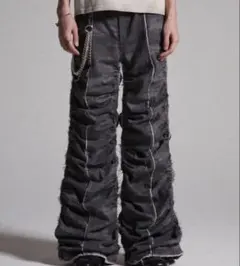 GRANCYカーゴパンツ M【完売品】 GRANCY カーゴパンツ 「GRANCY」Shirred Damage design Cotton Pants