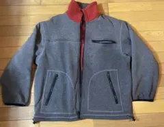 3227リバーシブルフリース　赤　グレー
