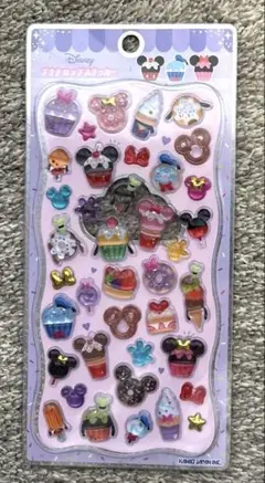 プチドロップステッカー　ディズニー　カップケーキ