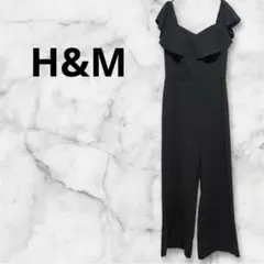 H&M オールインワン　結婚式二次会パンツ型　無地　ノースリーブのサムネイル