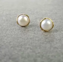 ララガンPEARL STUDS-GOLDピアス☆アガット☆エテ☆スピック