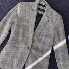 ZARA BASIC チェック柄 テーラードジャケット