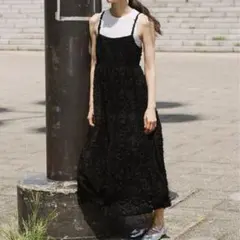 ZARA/フリンジ加工ワンピース
