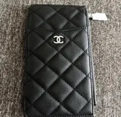 CHANEL ノベルティブラック レザー フラグメントケース