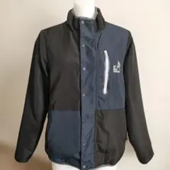 go slow caravan リバーシブルジャンパー・ブルゾン 黒/青