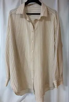 OPAQUE.CLIP ストライプ長袖シャツ