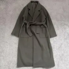 ロングコート カーキ ウエストベルト付き　神戸レタス