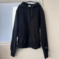 Champion ダークグレー フード付きパーカー S