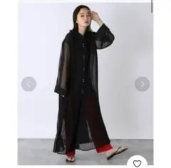 JEANASIS【WEB限定】シアープリーツコンビワンピース