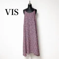 VIS ビス 花柄キャミワンピース ロング フレア Aラインのサムネイル