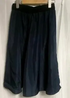 春夏スカート　紺色/ドット柄 【 新品未使用】リバーシブル