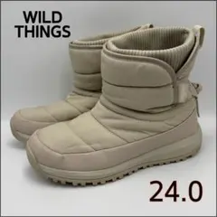 WILD THINGS 防水 アウトドア ウィンターブーツ グレージュ 24.0のサムネイル