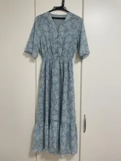 ナノユニバース　ワンピース　ティアード　ロング　花柄