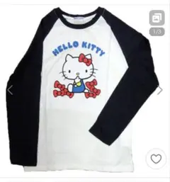 ハローキティ　ラグラン長袖Tシャツ S