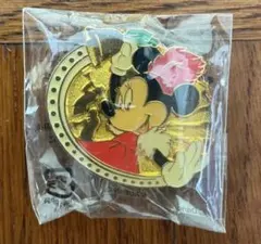ディズニークリスマス ミニーマウス クリップバッジ ゴールド