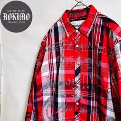 Desigualデシグアル　デザイン長袖シャツ M サイズ　チェック柄