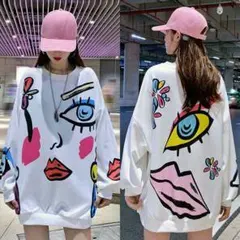 ★ミッキーマウスプリント ビッグシルエット パーカー