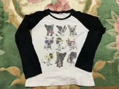 西松屋 フレンチブルドッグイラスト 長袖Tシャツ 130cm