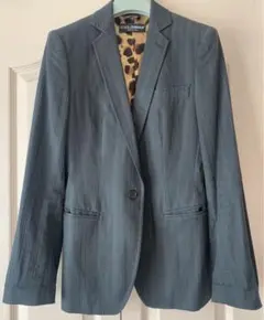 Dolce & Gabbana グレー ストライプ テーラードジャケット