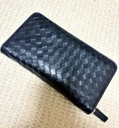 【限定】ラウンド長財布タイプ(編み込)ビジネスレザーファクトリー