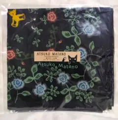 ケ*子様 黒　Atsuko Matano 花柄ハンカチ マタノアツコ
