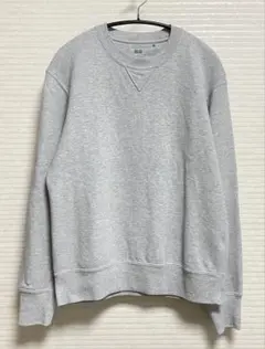 ユニクロ　グレー クルーネックスウェット　トレーナー S
