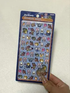 正規品ボンボンドロップシールミニ　ズートピア