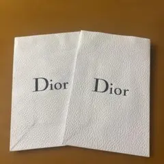 Dior ホワイトショップ袋 2枚セット