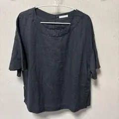 バックボタン フレアスリーブ ブラウス ダークブラウンのサムネイル