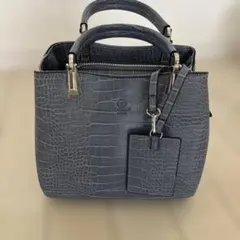 【美品】D.KELLY クロコ型押し ハンドバッグのサムネイル