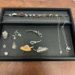 ★レトロ多数★シルバー・パール・色石 アクセサリーまとめ売り20点以上