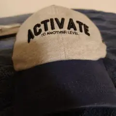 ACTIVATE 刺繍キャップ グレーとネイビー